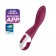 Малиновый вибромассажер для стимуляции G-точки Heated Thrill - 20,6 см. - Satisfyer купить в Абакане с доставкой в Orgasmix.ru Малиновый вибромассажер для стимуляции G-точки Heated Thrill - 20,6 см. - Satisfyer