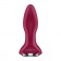 Малиновая вибропробка с вращением бусин Rotator Plug 2+ - 12,8 см. - Satisfyer
