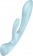 Голубой двусторонний вибратор-кролик Triple Oh - Satisfyer