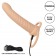 Телесная насадка для двойного проникновения Rechargeable Ribbed Dual Penetrator с вибрацией - California Exotic Novelties - купить с доставкой в Абакане