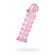 Гелевая розовая насадка на фаллос с шипами - 12 см. - Toyfa Basic - в Абакане купить с доставкой
