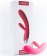 Ярко-розовый вибратор Angel с ребристым стволом, клиторальным отростком и нагревом - 19 см. - Svakom