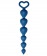 Синяя анальная цепочка Heart Ray - 17,5 см. - Le Frivole